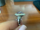 Bague 54 Bague cœur vintage en or blanc avec rubis et diamants 58 Facettes BA 1003