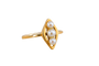 Bague 53 Bague navette en or jaune et perles de culture 58 Facettes 3904