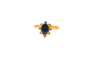 Bague 53 Bague marguerite en or jaune 18 carats, saphir et diamants 58 Facettes 3985