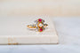 53 Two-tone gold signet ring, half-pearl, ruby and diamonds 58 Facettes 3735