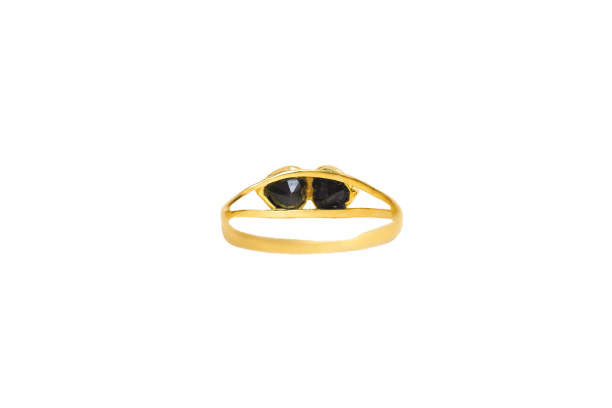 Bague 48 Bague nœud en or jaune 18 carats à mélanites 58 Facettes 4167