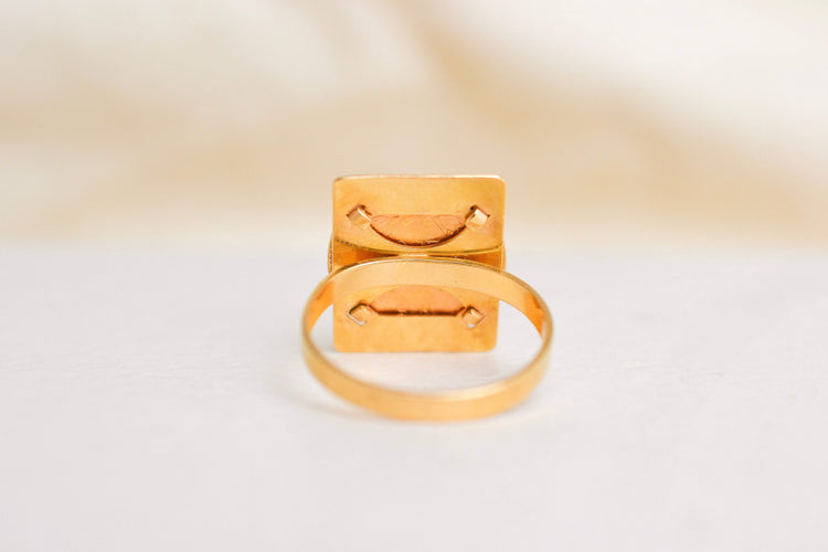 53 Ring piece Mexican Dos Pesos in yellow gold 58 Facettes 666