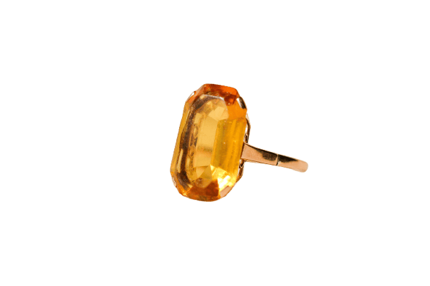 Bague 52 Bague cocktail citrine en or jaune 14K 58 Facettes 4139