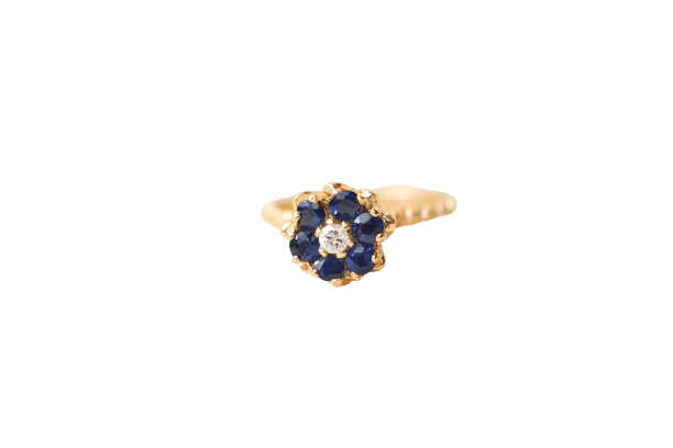 Bague 52 Bague fleur et cordage en or jaune 14K 58 Facettes 4152