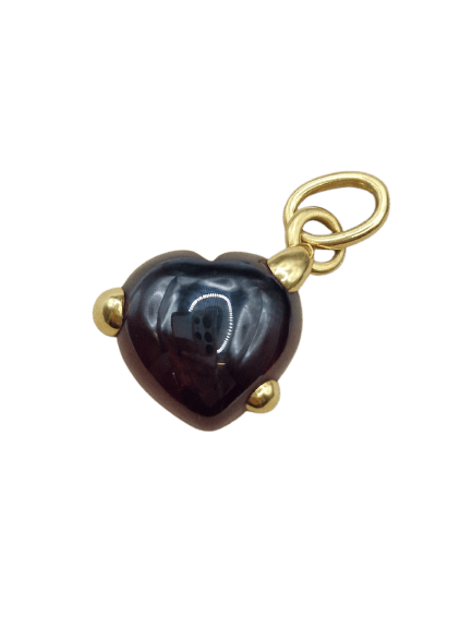Pomellato - Pendentif cœur en or jaune et grenat 58 Facettes CV-103