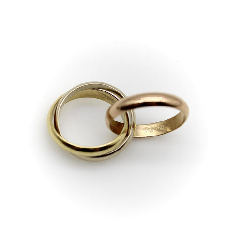 Bague 54 Cartier Trinity - Bague en trois ors 18K 58 Facettes 11174
