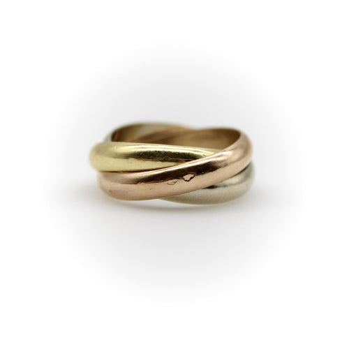 Bague 54 Cartier Trinity - Bague en trois ors 18K 58 Facettes 11174
