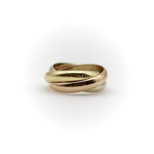 Bague 54 Cartier Trinity - Bague en trois ors 18K 58 Facettes 11174