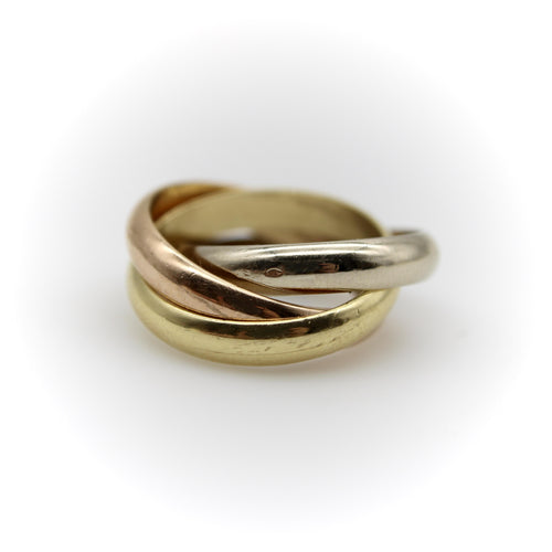 Bague 54 Cartier Trinity - Bague en trois ors 18K 58 Facettes 11174