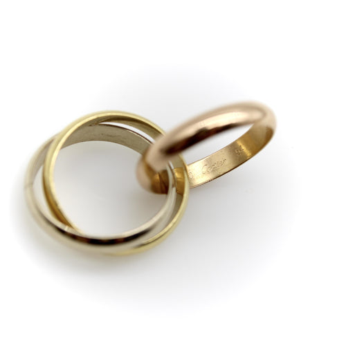 Bague 54 Cartier Trinity - Bague en trois ors 18K 58 Facettes 11174