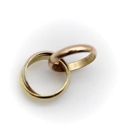 Bague 54 Cartier Trinity - Bague en trois ors 18K 58 Facettes 11174