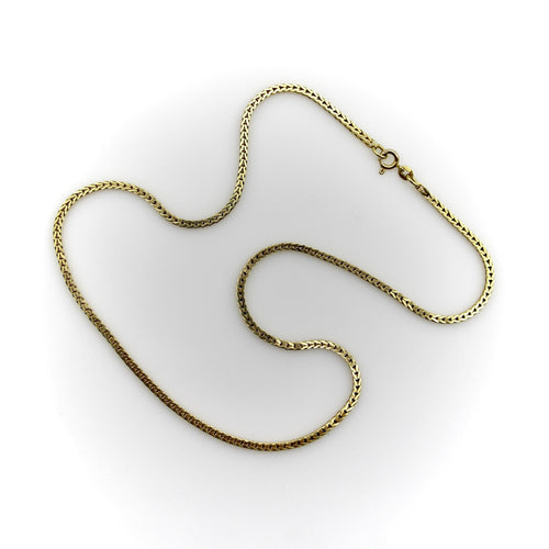 Necklace Chain necklace Link square wheat in 14K yellow gold 58 Facettes 11178