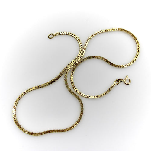 Necklace Chain necklace Link square wheat in 14K yellow gold 58 Facettes 11178
