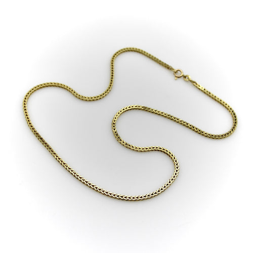 Necklace Chain necklace Link square wheat in 14K yellow gold 58 Facettes 11178