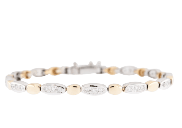 Bracelet français contemporain en or 18 carats et diamants 58 Facettes BR1521