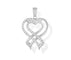 Pendentif cœur en or gris et diamants 58 Facettes 259185