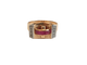 Tank Brücke - Ring aus Roségold, Platin, Rubinen und Diamanten 