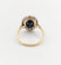 Bague 55.5 Bague marguerite antique en or 18k, saphir et diamants taille rose 58 Facettes A07671