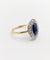 Bague 55.5 Bague marguerite antique en or 18k, saphir et diamants taille rose 58 Facettes A07671