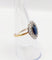 Bague 55.5 Bague marguerite antique en or 18k, saphir et diamants taille rose 58 Facettes A07671