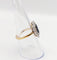 Bague 55.5 Bague marguerite antique en or 18k, saphir et diamants taille rose 58 Facettes A07671