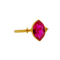 43 Bague antique en or 18k et rubis synthétique 58 Facettes A07673