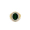 Bague 51 Bague chevalière en or jaune avec camée vert et diamants 58 Facettes 50486
