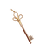 Vintage 18k rose gold key pendant 