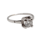 50 Bague solitaire Art déco en or blanc 18K, diamant 0,50 ct 58 Facettes A07624