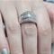 Bague 57 Bague en or blanc 18k et diamants 58 Facettes S312