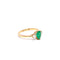 55 Green Empire - Bague en or jaune, émeraude de Colombie et diamants 58 Facettes 50489