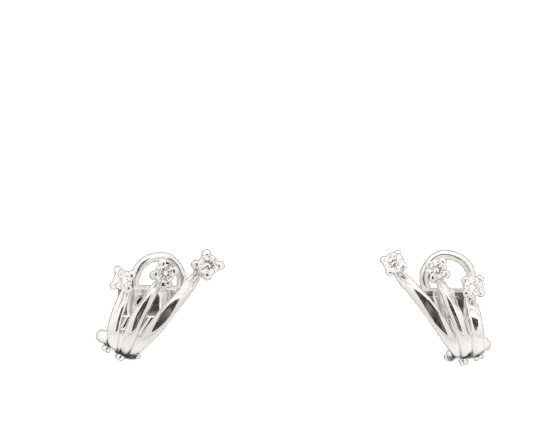 Recarlo - Boucles d'oreilles en or blanc et diamants