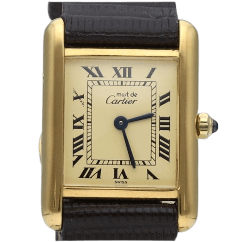 Cartier Tank Vermeil - Montre en plaqué or 58 Facettes MT43311