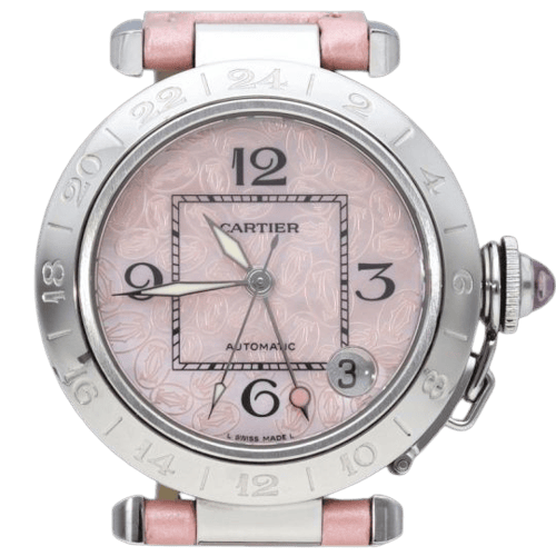 Cartier Pasha GMT - Montre en acier 58 Facettes MT45669
