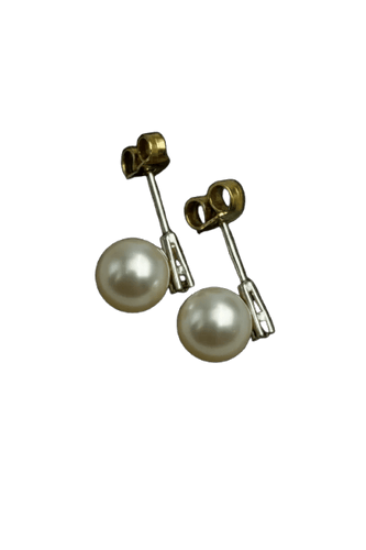 Boucles d'oreilles Roberto Borghesi - Boucles d'oreilles perle et diamants en or blanc et jaune 18K 58 Facettes