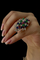 Bague I colori della vita - Bague en platine diamants, émeraudes, rubis et saphirs 58 Facettes