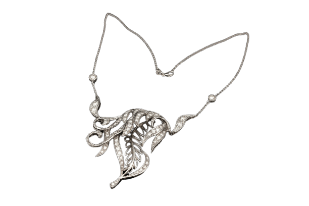 Collier Collier russe - Collier en or blanc 18 carats et diamants 58 Facettes