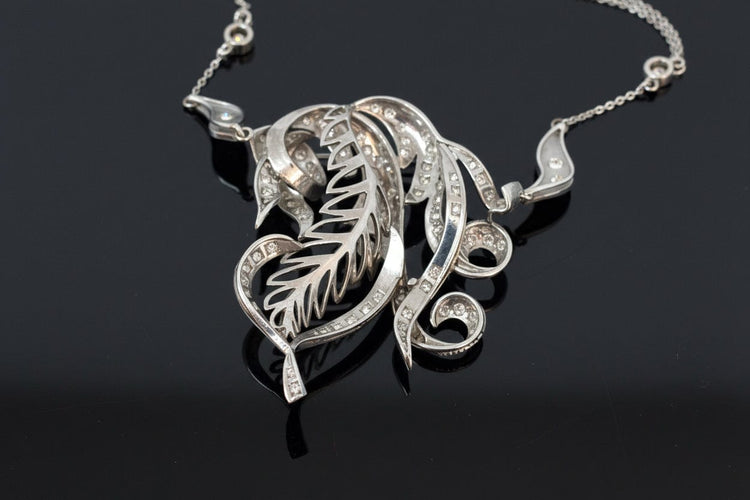 Collier Collier russe - Collier en or blanc 18 carats et diamants 58 Facettes