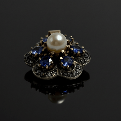 Pendentif Roberto Borghesi - Pendentif zaffirs, perle et diamants 58 Facettes