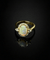 Bague 64.5 Bague marguerite - Opale arlequin et diamants en or jaune 18 carats 58 Facettes