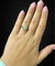 Bague 64.5 Bague marguerite - Opale arlequin et diamants en or jaune 18 carats 58 Facettes