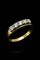 Bague Anni '30 - Bague rivière en or jaune et or blanc diamants 58 Facettes