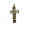 Pendentif Croix en cristal de roche et or 58 Facettes