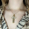 Pendentif Croix en cristal de roche et or 58 Facettes