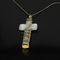 Pendentif Croix en cristal de roche et or 58 Facettes
