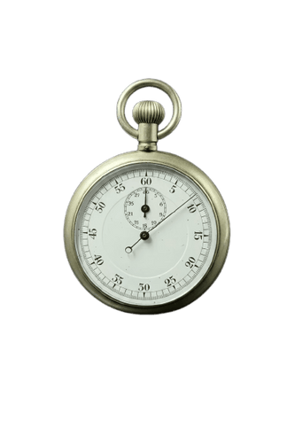 Julius Haffner - Chronomètre de poche monopoussoir en acier 58 Facettes