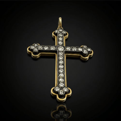 Pendentif Pendentif croix en diamants 58 Facettes
