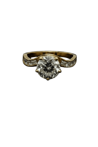 Bague Bague de fiançailles - Diamant 1,69 carat en or jaune 58 Facettes