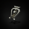 Broche Lira - Broche en or jaune et argent, diamants 58 Facettes