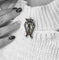 Broche Lira - Broche en or jaune et argent, diamants 58 Facettes